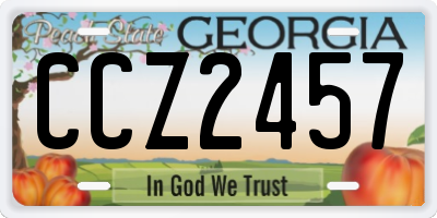 GA license plate CCZ2457