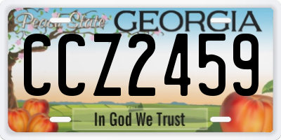 GA license plate CCZ2459