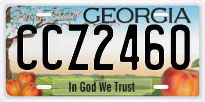 GA license plate CCZ2460