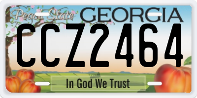 GA license plate CCZ2464