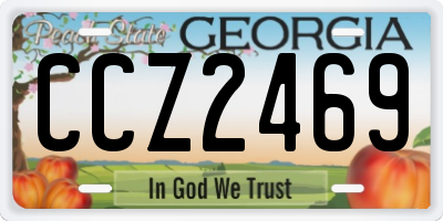 GA license plate CCZ2469