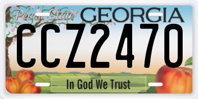 GA license plate CCZ2470