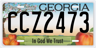 GA license plate CCZ2473
