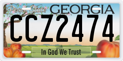 GA license plate CCZ2474