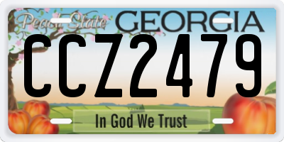 GA license plate CCZ2479