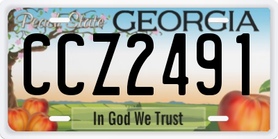 GA license plate CCZ2491