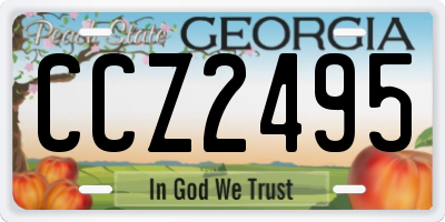 GA license plate CCZ2495