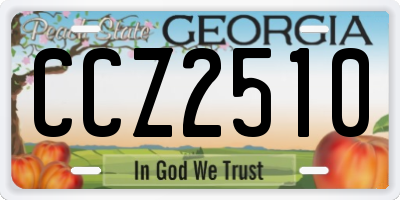 GA license plate CCZ2510