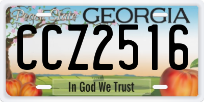GA license plate CCZ2516