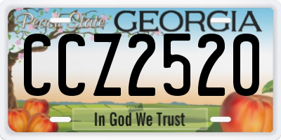 GA license plate CCZ2520