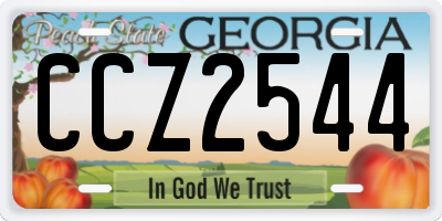 GA license plate CCZ2544