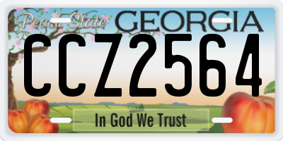 GA license plate CCZ2564