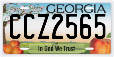 GA license plate CCZ2565