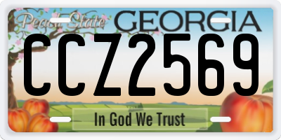 GA license plate CCZ2569