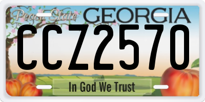 GA license plate CCZ2570