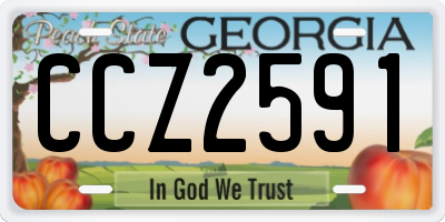 GA license plate CCZ2591
