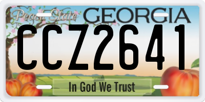 GA license plate CCZ2641