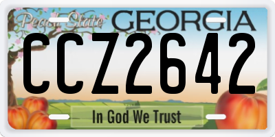 GA license plate CCZ2642