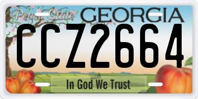 GA license plate CCZ2664