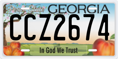 GA license plate CCZ2674