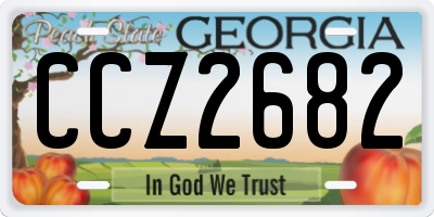 GA license plate CCZ2682