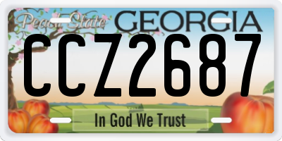 GA license plate CCZ2687