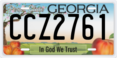 GA license plate CCZ2761