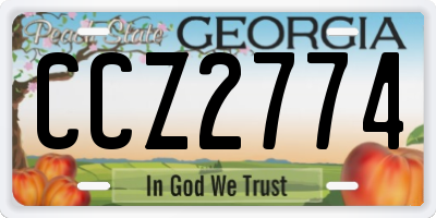 GA license plate CCZ2774