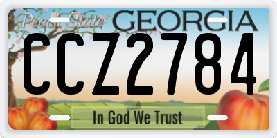 GA license plate CCZ2784