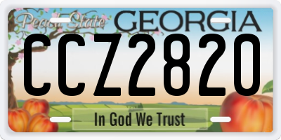GA license plate CCZ2820