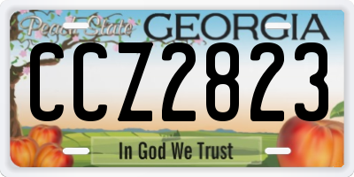 GA license plate CCZ2823