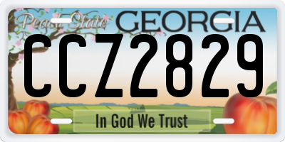 GA license plate CCZ2829