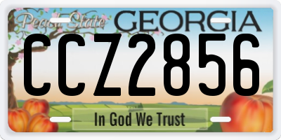 GA license plate CCZ2856