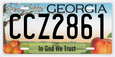 GA license plate CCZ2861