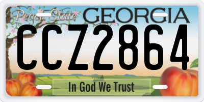 GA license plate CCZ2864