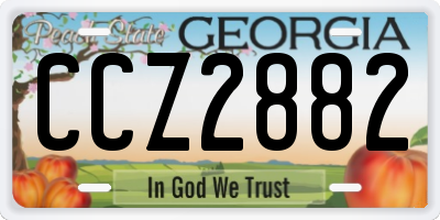 GA license plate CCZ2882