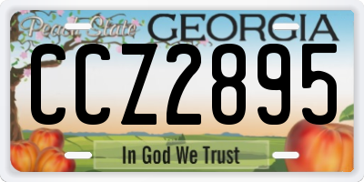 GA license plate CCZ2895