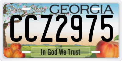 GA license plate CCZ2975