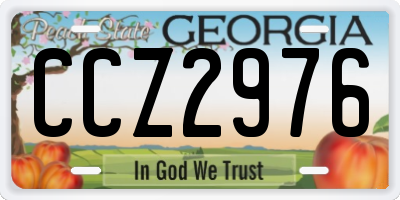 GA license plate CCZ2976