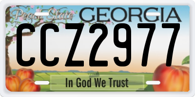 GA license plate CCZ2977