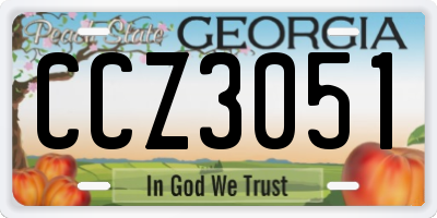 GA license plate CCZ3051