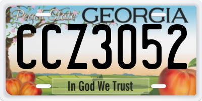 GA license plate CCZ3052