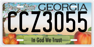 GA license plate CCZ3055