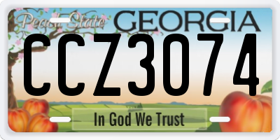 GA license plate CCZ3074