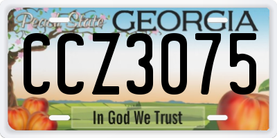 GA license plate CCZ3075