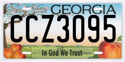 GA license plate CCZ3095