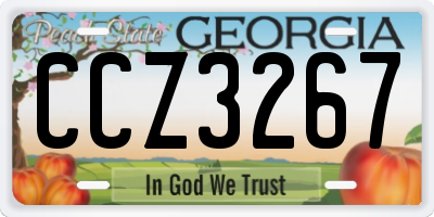 GA license plate CCZ3267