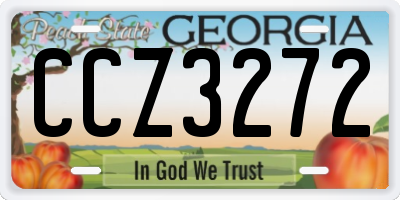 GA license plate CCZ3272