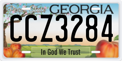GA license plate CCZ3284