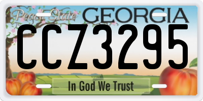 GA license plate CCZ3295